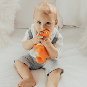 Boy with Baby Teething Toy 100% Natural Rubber