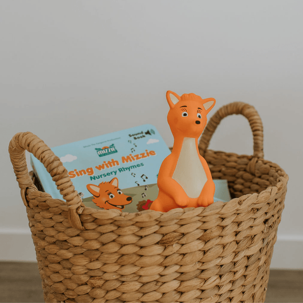 Mizzie The Kangaroo Gift Set with sound book and teething toy 