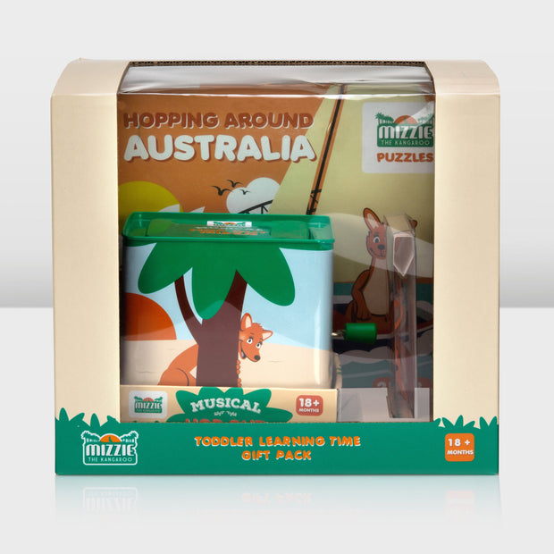 Mizzie the Kangaroo Toddler Learning Time Gift Pack front view